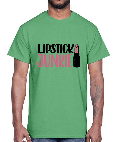 Lipstick Junkie Style 56#-makeup Cotton Tee