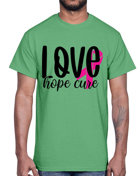 Love Hope Cure 13#- breast cancer- Cotton Tee