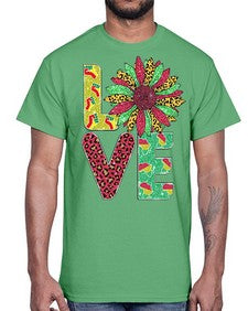 Love Juneteenth Day Fist Sunflower Png 7#- black juneteenth- Cotton Tee