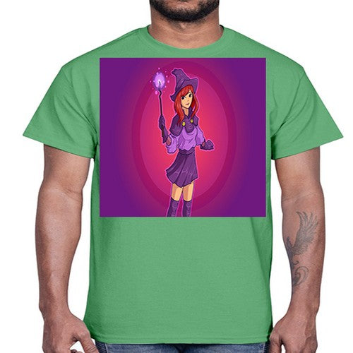 Magician school girl 181#- anime- Cotton Tee
