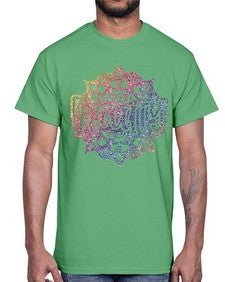 Mandala Beauty Rainbow Glitter 756#- mandala- Cotton Tee
