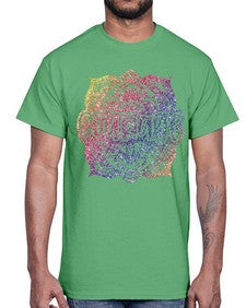 Mandala Courage Rainbow Glitter 758#- mandala- Cotton Tee