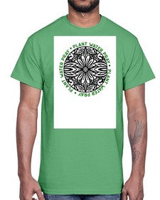 Mandala Garden Round 910#- mandala- Cotton Tee