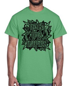 Mandala Teach Love Inspire 763#- mandala- Cotton Tee