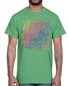 Mandala Teach Love Inspire Rainbow Glitter 762#- mandala- Cotton Tee