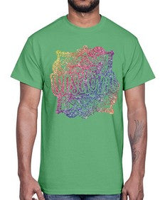 Mandala Wisdom Rainbow Glitter 764#- mandala- Cotton Tee