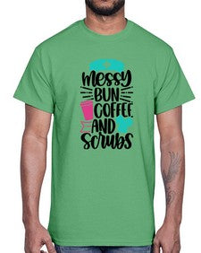 Messy Bun Coffee And Style Style 1097#- nurse- Cotton Tee