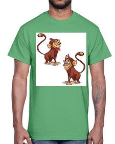 Monkey 175#- cartoon general- Cotton Tee