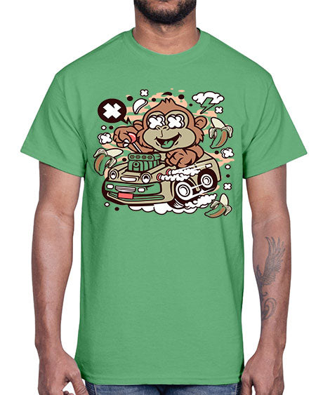 Monkey Hotrod- monkey- Cotton Tee
