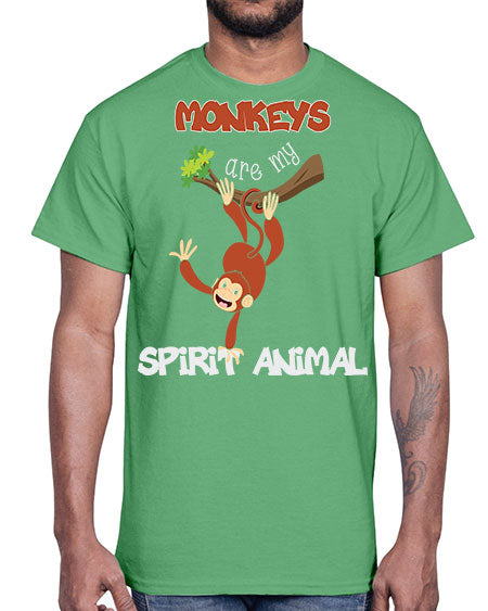 Monkeys Are my Spirit Animals 19#- monkey- Cotton Tee