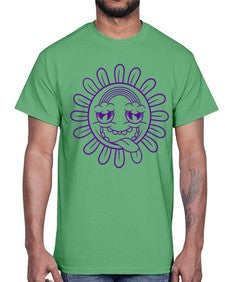 Moody sunflower 184#- cartoon general- Cotton Tee