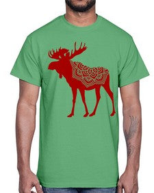 MooseMandala 940#- mandala- Cotton Tee