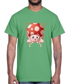 Mushroom 189#- cartoon food- Cotton Tee