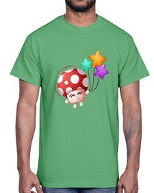Mushroom 191#- cartoon food- Cotton Tee