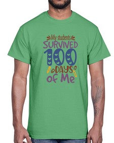 My students Grade survived one hundred days of me 546#- one hundred days- Cotton Tee