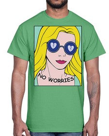 No Worries 956#- art pop art- Cotton Tee