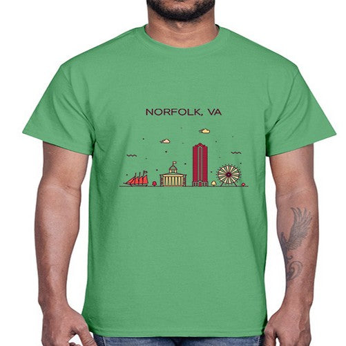 NorfolkVA 1496#- cities- Cotton Tee