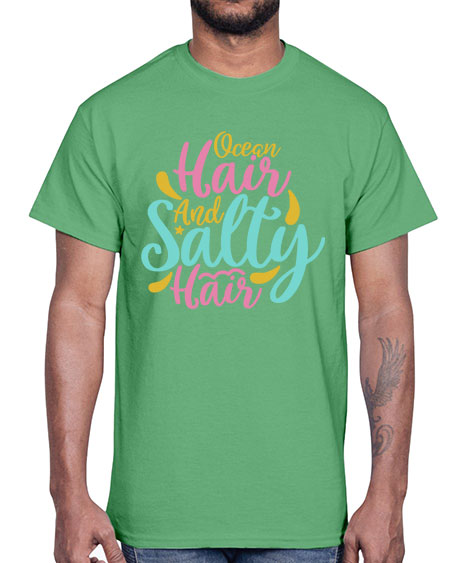 OCEAN HAIR SALTY HAIR Style 60#- summer- Cotton Tee