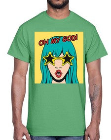 Oh My God 963#- art pop art- Cotton Tee