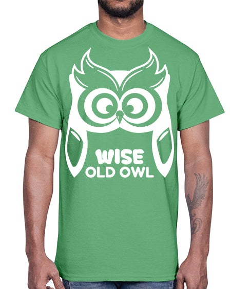 Owl Lover Wise Old Owl A TurtleRabbit 13#- owl- Cotton Tee
