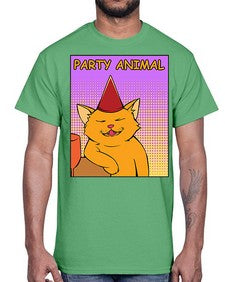 Party Animal 978#- art pop art- Cotton Tee