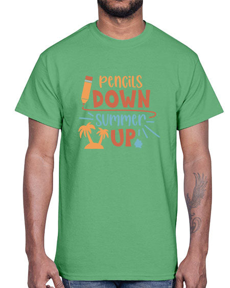 Pencils down summer up 86#- summer- Cotton Tee