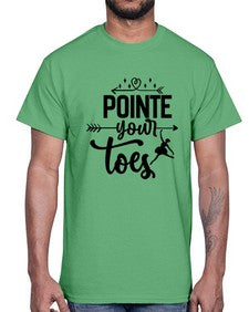 Pointe your toes 177#- ballet- Cotton Tee