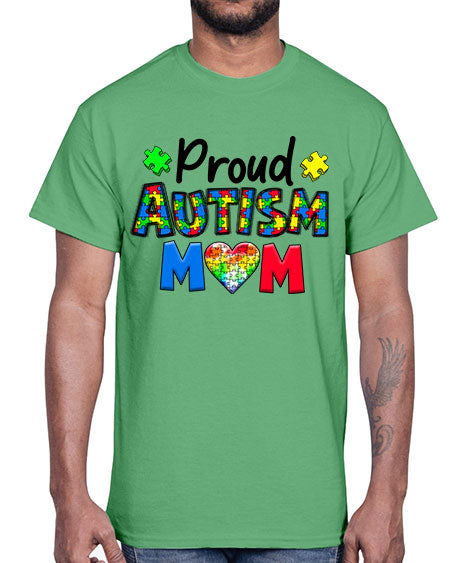 Proud Autism Mom- autism- Cotton Tee