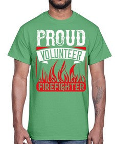 Proud Volunteer Firefighter Style 35#- volunteer- Cotton Tee