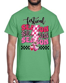 Retro Strawberry Festival Season 1505#- strawberry- Cotton Tee