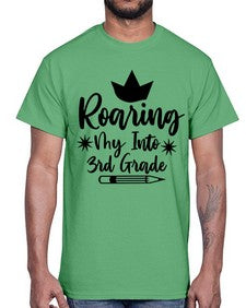 Roaring My Into third Grade 766#- third grade- Cotton Tee