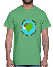 Save the Arts Save the world 170#- art pop art- Cotton Tee
