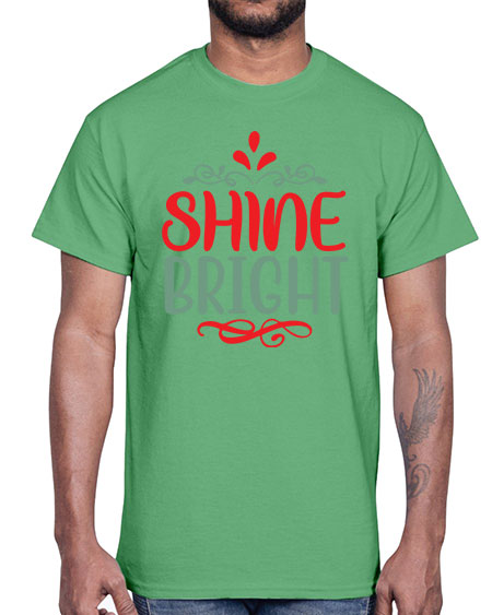 Shine Bright 141#-  fashion- Cotton Tee