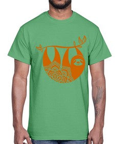 SlothMandala 1076#- mandala- Cotton Tee