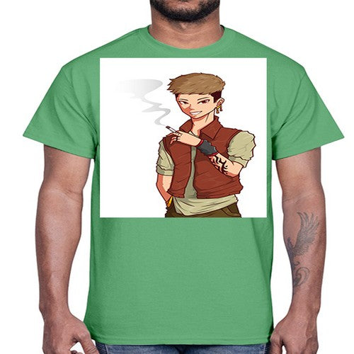 Smoker street boy 61#- anime- Cotton Tee