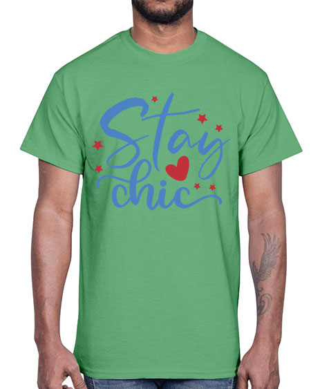 Stay Chic 150#-  fashion- Cotton Tee