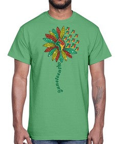 Sunflower Fist Juneteenth Black History 24#- black juneteenth- Cotton Tee