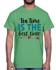 Tea Time Is The Best Time 1614#- tea- Cotton Tee