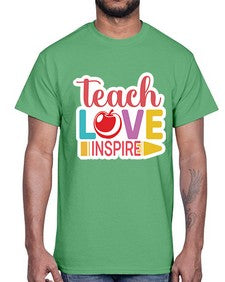 Teach Love Inspire 1443#- teacher- Cotton Tee