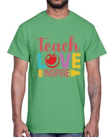 Teach Love Inspire 1444#- teacher- Cotton Tee