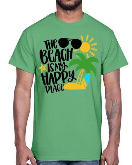 The Beach Is My Happy Place Style 12#- summer- Cotton Tee