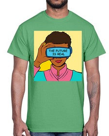 The Future is Real 1151#- art pop art- Cotton Tee