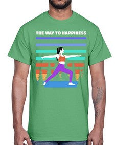 The Way to Happiness 566#- yoga- Cotton Tee