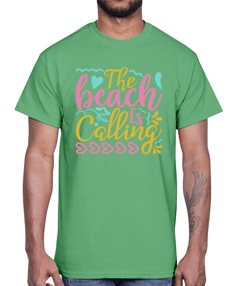 The beach is calling Style 1#- summer- Cotton Tee