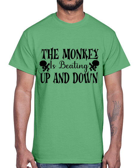 The monkey is beating up - monkey- Cotton Tee
