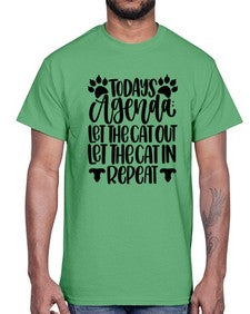 Todays Agenda Let Style 107#- cats- Cotton Tee