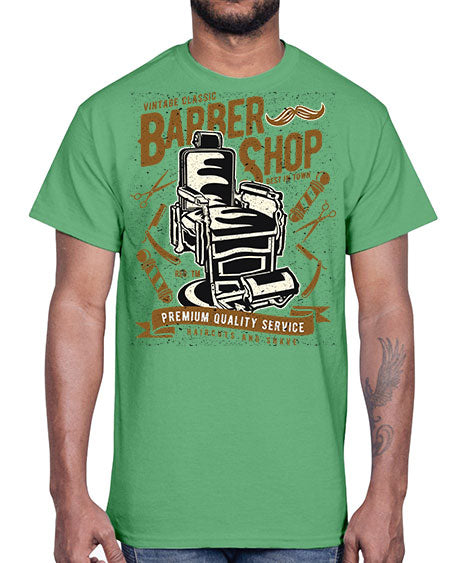 Vintage Barber Shop1598#- barber- Cotton Tee