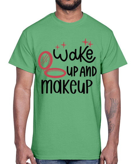 Wake up and Makeup Style 7#-makeup Cotton Tee