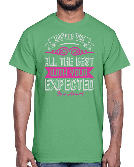 Wishing you all the best on your new arrival Style 240#- baby shower- Cotton Tee