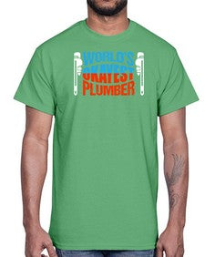 Worlds okayest plumber1665#- plumber- Cotton Tee